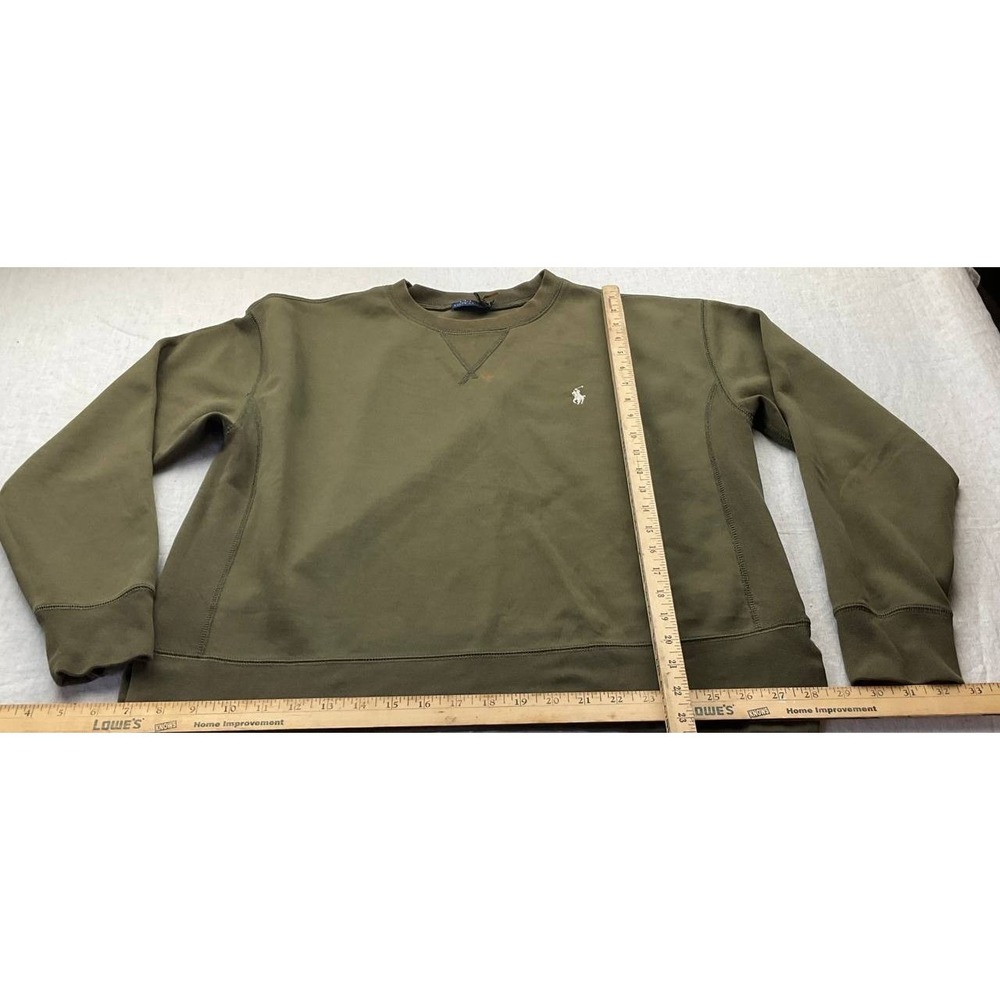 Polo Ralph Lauren Sweatshirt Mens Large Green Crewneck Pullover Golf Pony Casual